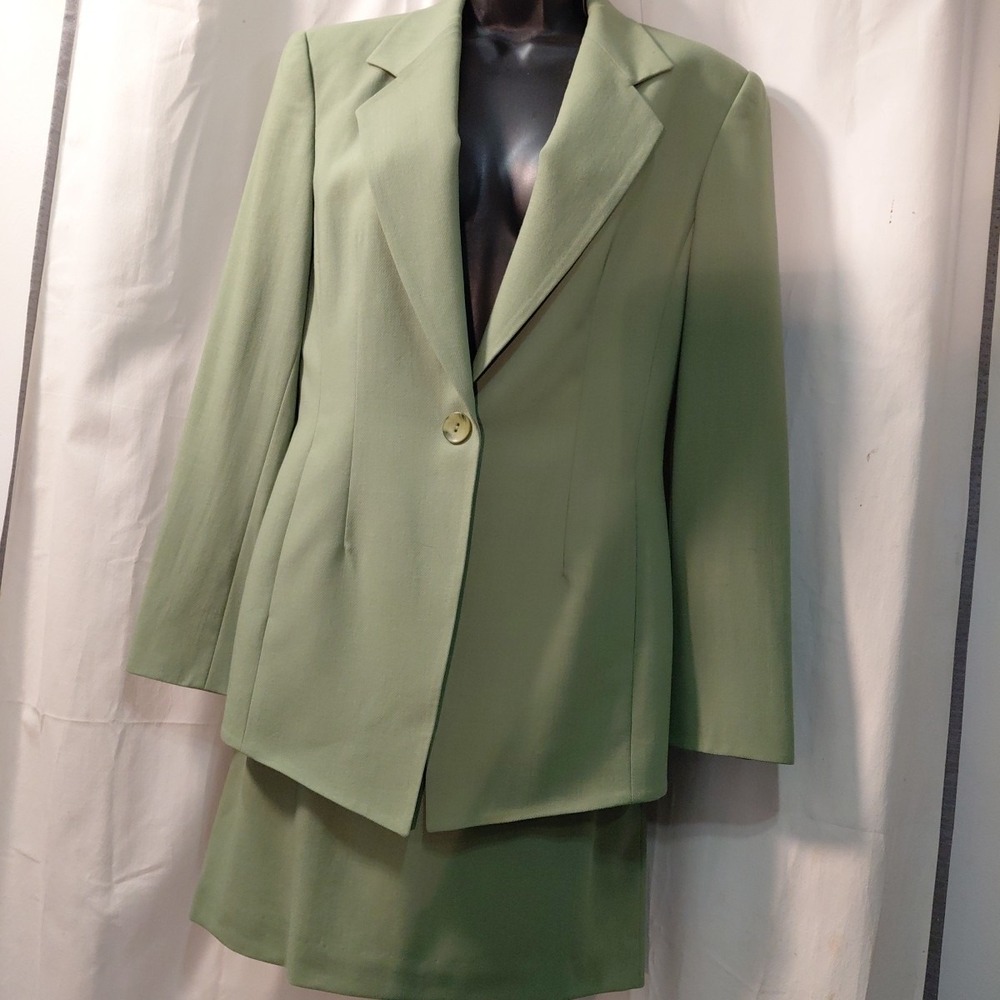 VTG  Y2k Cache blazer & Skirt ,  jacket 2 Pc Set‎  Women's Green Size 6